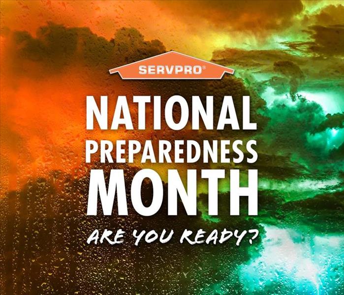 a storm with caption "SERVPRO National Preparedness Month Are you Ready?"